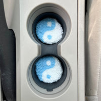 blue yin yang car coaster
