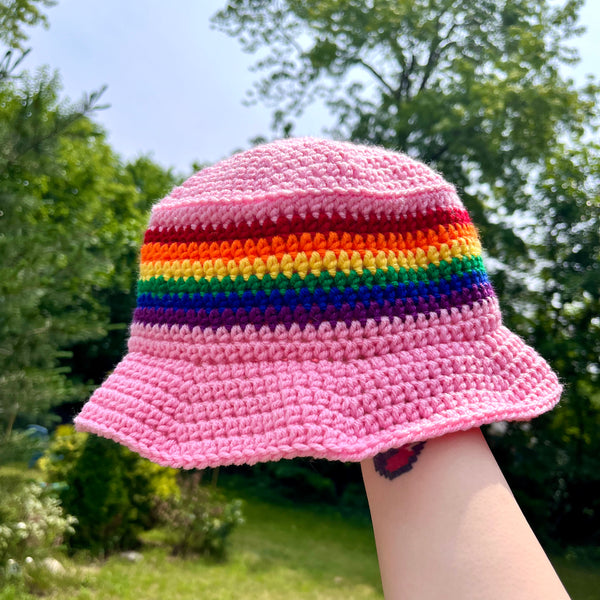 pride pink bucket hat